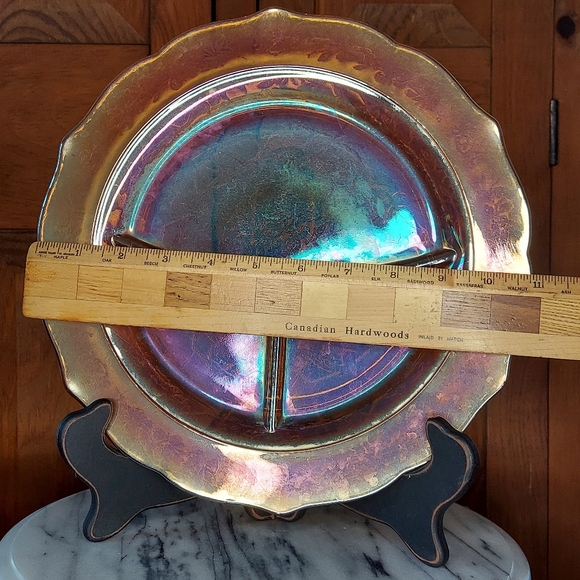 Carnival Glass Divided Plate - Picture 7 of 13